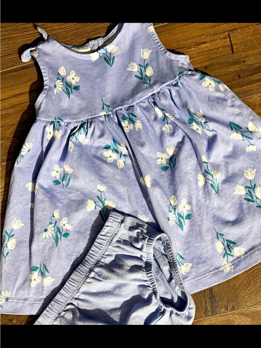 Carter's Lavender Floral Dress and Matching Bloomer Set
